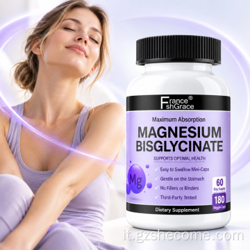 Shecome promuove le capsule di bisglicinato di magnesio delle ossa